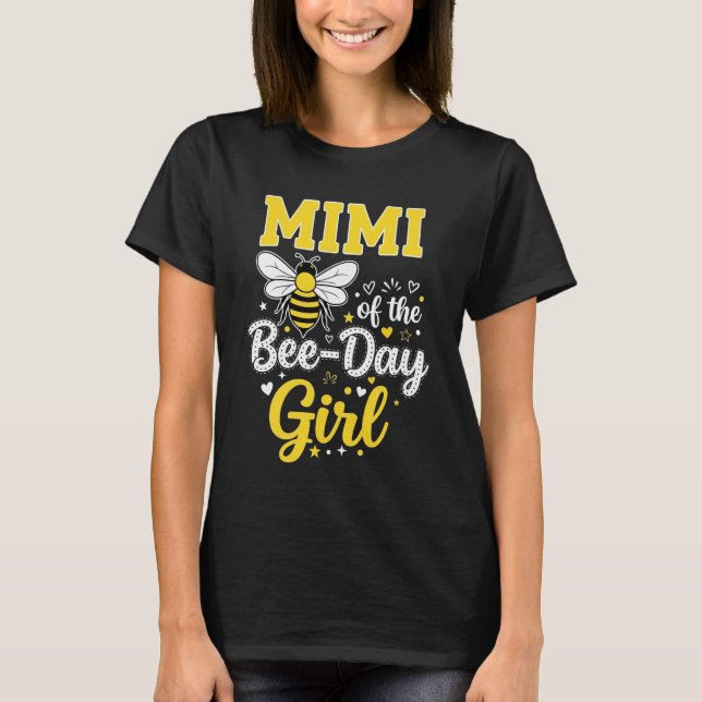 Camiseta Tema de fiesta de cumpleaños de Mimi de la niña de (Anverso)