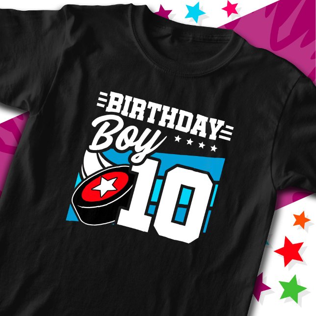 Camiseta Tema de Fiesta de hockey de 10 años 10 niño de cum (Subido por el creador)