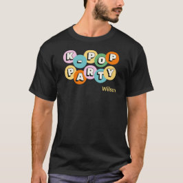 Camiseta Tema de fiesta de pop coreano K-pop nombre persona