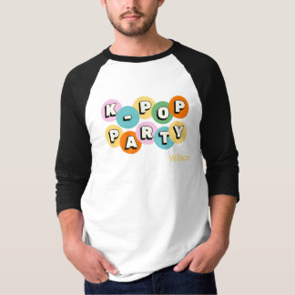 Camiseta tema de fiesta de pop coreano K-pop nombre persona