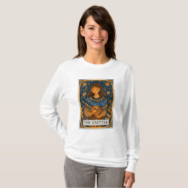 Camiseta Tema de Knitter Knitting Tarot