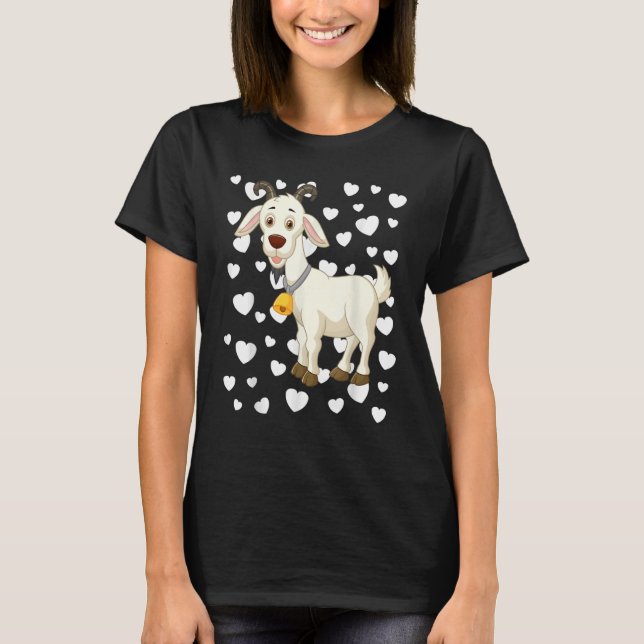 Camiseta Tema de la cabra Niño Niño Niñera Azul Sala Corazó (Anverso)
