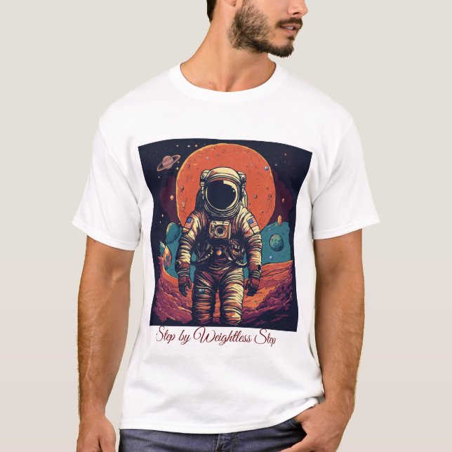 Camiseta Tema de la caminata espacial con temática de grave (Anverso)