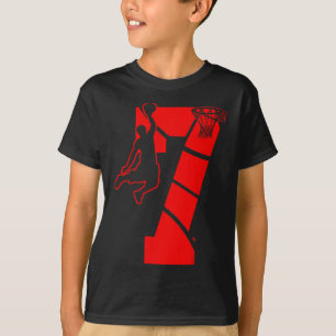 Camiseta Tema de la fiesta de cumpleaños de los niños de 7