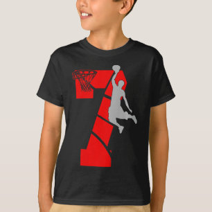 Camiseta Tema de la fiesta de cumpleaños de los niños de 7