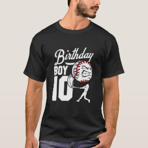 Camiseta Tema de la fiesta de cumpleaños del béisbol infa