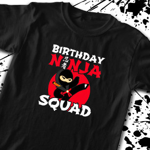 Camiseta Tema de la fiesta de cumpleaños Ninja - Escuadrón