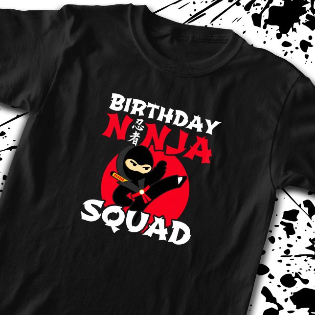 Camiseta Tema de la fiesta de cumpleaños Ninja - Escuadrón  (Subido por el creador)
