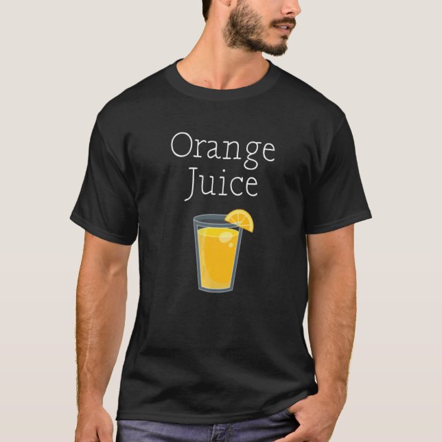 Camiseta Tema de la fruta tropical Naranja Naranja Jugo (Anverso)