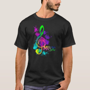 Camiseta Tema de la música limpia del arcoiris Treble