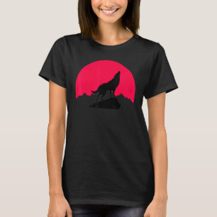 Camiseta Tema De La Noche De La Luna Wolf Summer Wolves Grá