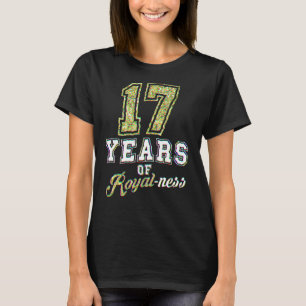 Camiseta Tema de la realeza del cumpleaños número 17 cumple