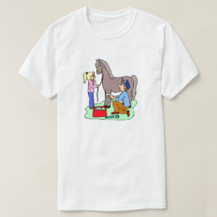 Camiseta Tema de la veterinaria equina