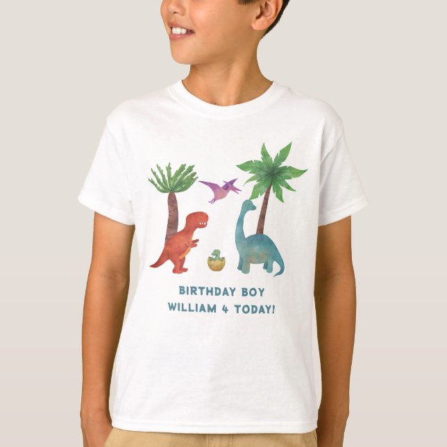 Camiseta Tema de los dinosaurios cutáneos (Anverso)