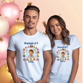 Camiseta Tema de los dinosaurios del cumpleaños de los niño