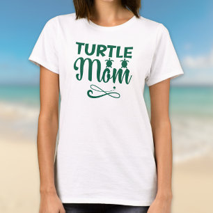 Camiseta Tema de playa ambiental de mamá tortuga
