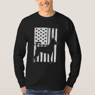 Camiseta Tema de Rat Terrier Americano Bandera de EE. UU.