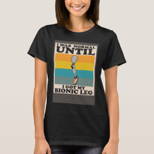 Camiseta Tema de silla de ruedas de amputación de pierna y