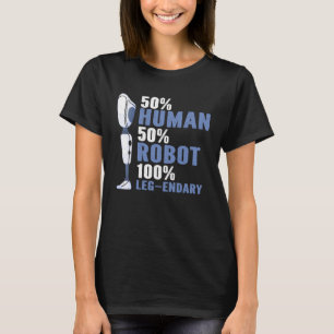 Camiseta Tema de silla de ruedas de amputación de pierna y
