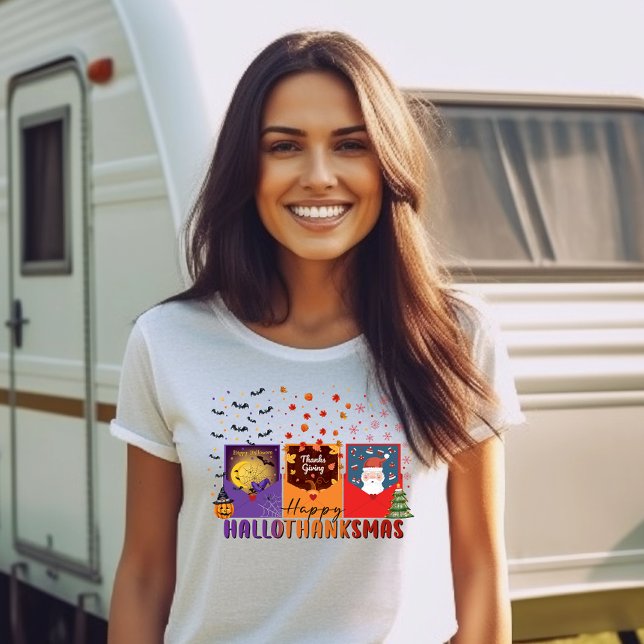 Camiseta Tema de tarjeta de felicitación de Feliz Hallowgra (Subido por el creador)