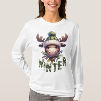 Camiseta Tema de Winter Moose