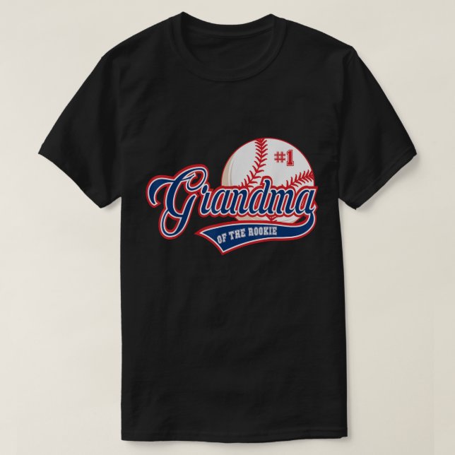 Camiseta Tema del béisbol de cumpleaños número 1 de la abue (Diseño del anverso)