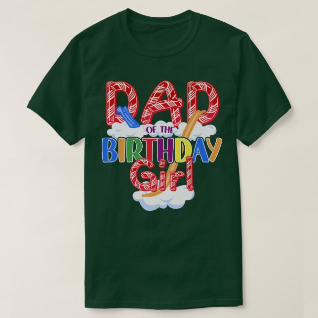Camiseta Tema del canto papá del Chica del cumpleaños132 (Diseño del anverso)