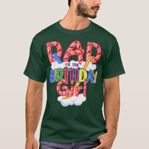 Camiseta Tema del canto papá del Chica del cumpleaños132