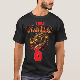 Camiseta Tema Del Dragón De Fantasía Para Niños De 6 Años