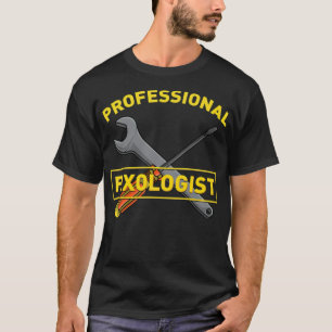 Camiseta Tema del espacio del Fiólogo Profesional Handyman 