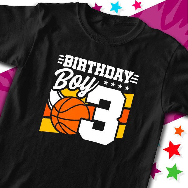 Camiseta Tema del Fiesta de baloncesto de 3 años niño de 3  (Subido por el creador)