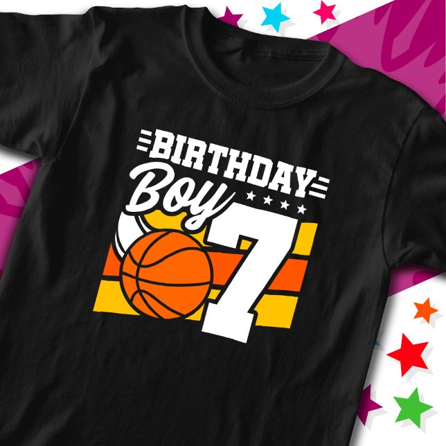 Camiseta Tema del Fiesta de baloncesto de 7 años (Subido por el creador)