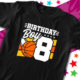 Camiseta Tema del Fiesta de baloncesto de 8 años