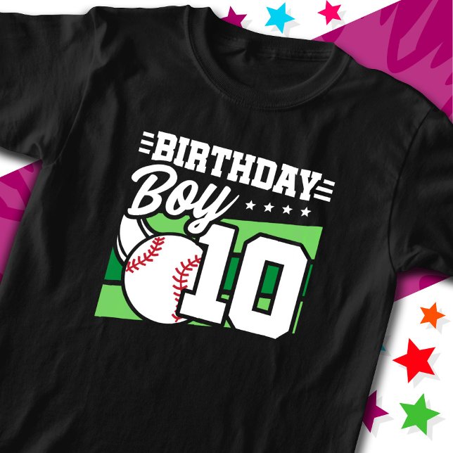 Camiseta Tema del Fiesta de Béisbol de 10 años 10 (Subido por el creador)