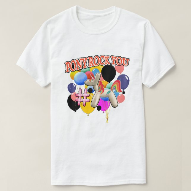 Camiseta Tema del fiesta de globos descoball de Mikitiez po (Diseño del anverso)