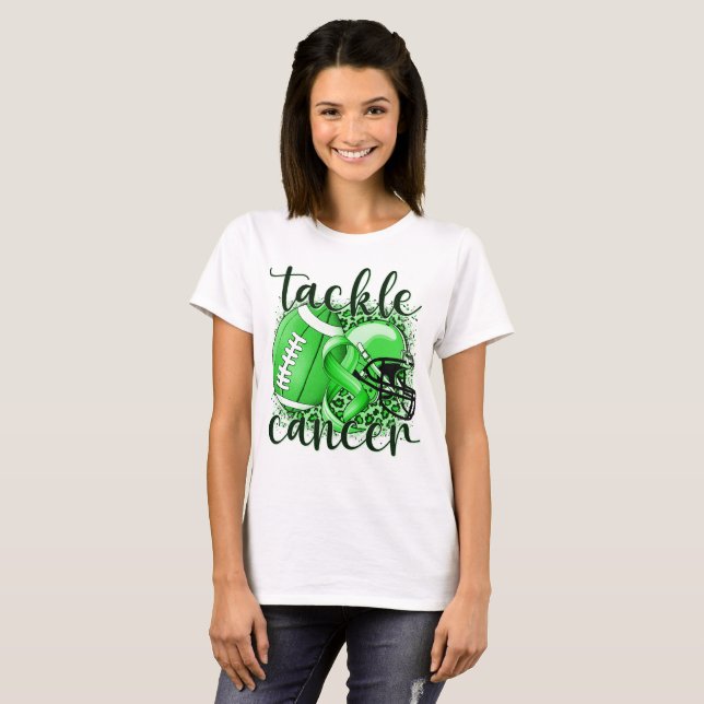 Camiseta Tema del fútbol del linfoma tocado (Anverso completo)