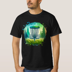 Camiseta Tema del golf en disco verde y azul