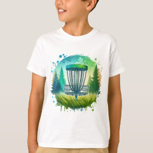 Camiseta Tema del golf en disco verde y azul