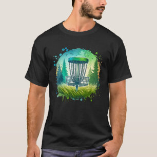 Camiseta Tema del golf en disco verde y azul