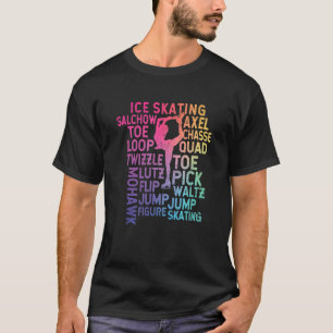 Camiseta Tema del patinaje sobre hielo Tipografía del arcoi