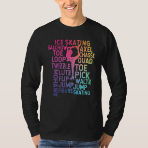 Camiseta Tema del patinaje sobre hielo Tipografía del arcoi