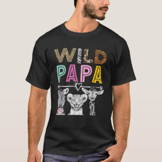 Camiseta Tema del zoológico del Papa salvaje Cumpleaños Sel