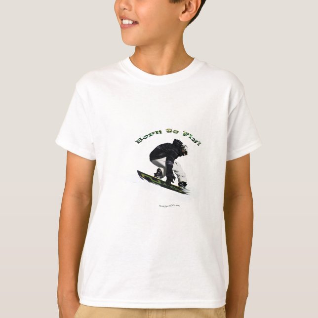 Camiseta Tema deportivo de invierno de la Boarder de Nieve  (Anverso)