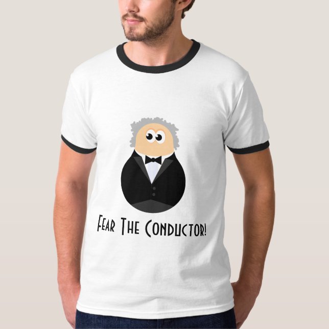 Camiseta Tema el dibujo animado de la música del conductor (Anverso)