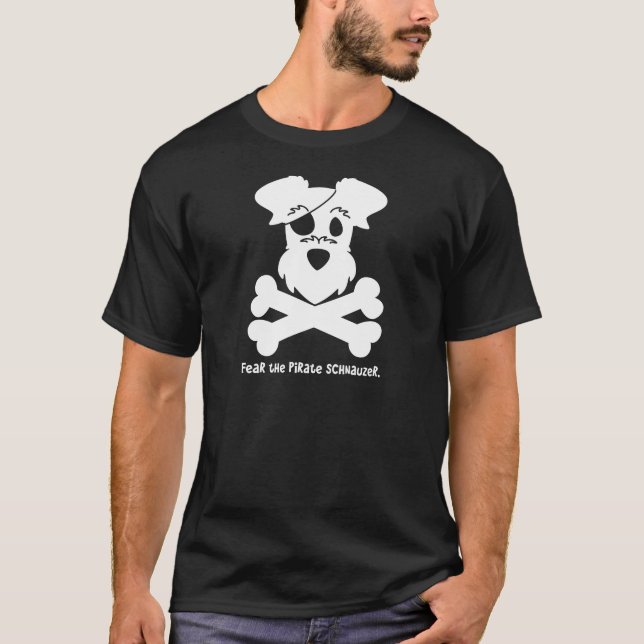 Camiseta Tema el Schnauzer del pirata (Anverso)