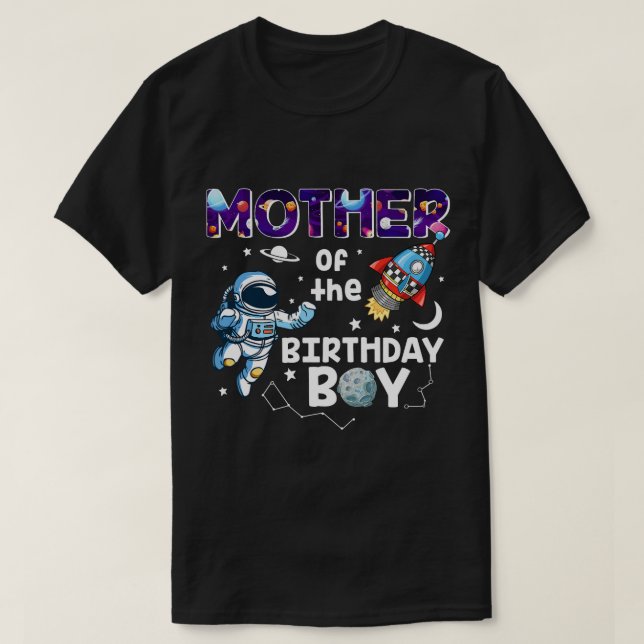 Camiseta Tema Espacial Madre Del Astronauta (Diseño del anverso)