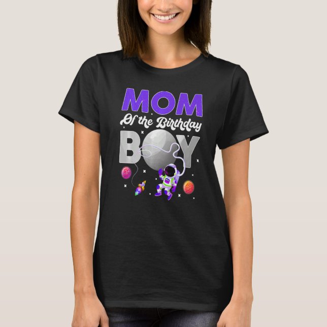 Camiseta Tema Espacial Mamá Del Astronauta (Anverso)