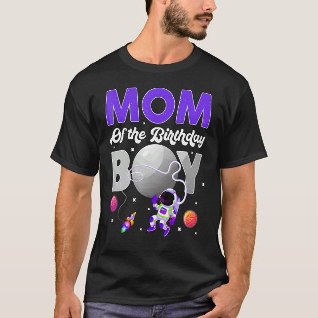 Camiseta Tema Espacial Mamá Del Astronauta (Anverso)
