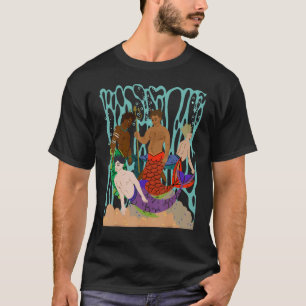 Camiseta Tema Gay Hombres Sirenas Cuatro Apuestos Sireno Ét