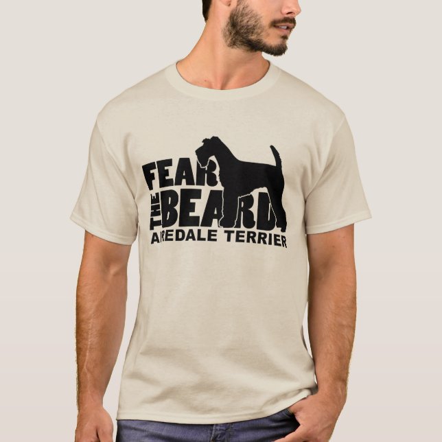 Camiseta Tema la barba - Airedale Terrier (Anverso)
